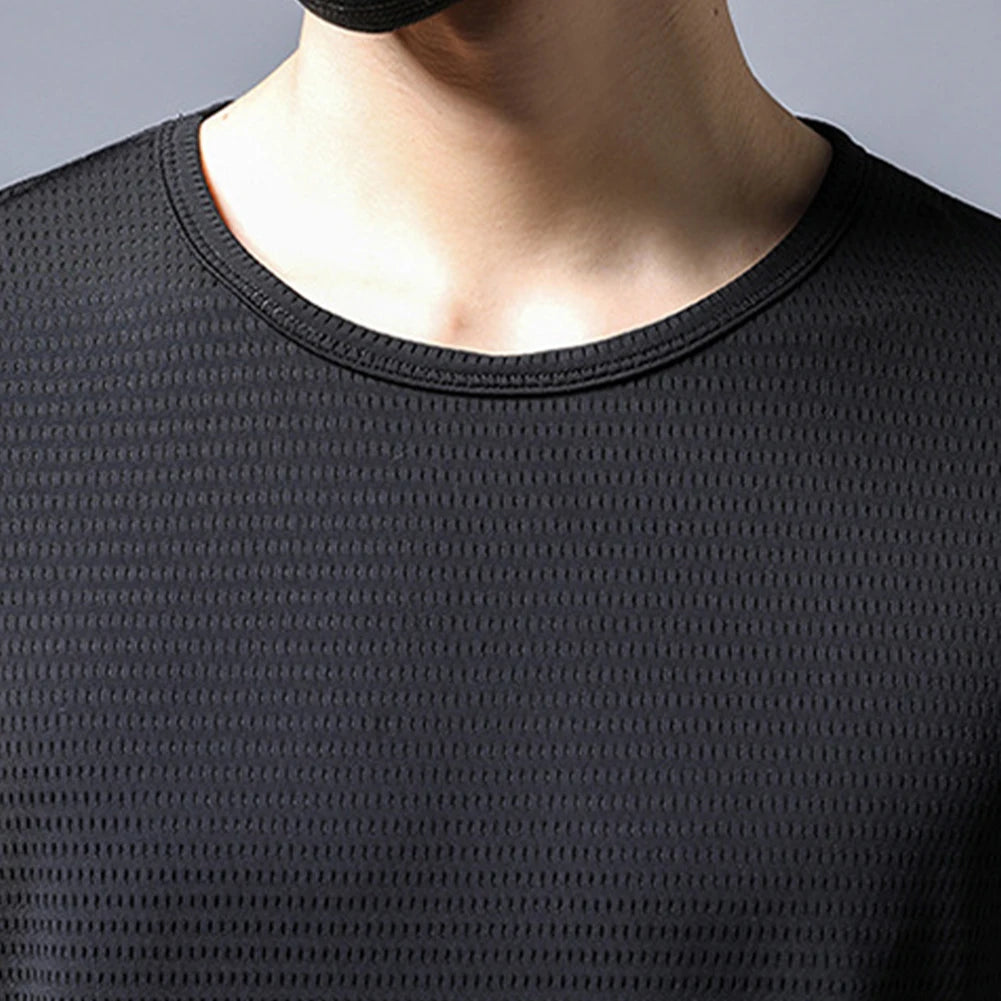 Breezy Basics: Men's Casual Mesh Short Sleeve T-Shirt